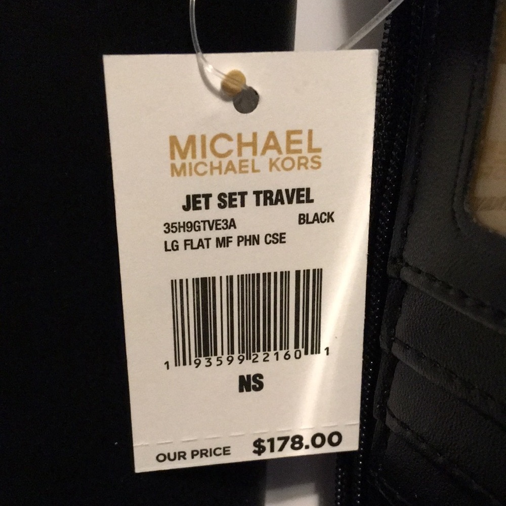 NWT Michael Kors Patent Leather Jet Set Wallet/ Phone Case Wristlet MSRP $178 - Picture 10 of 12